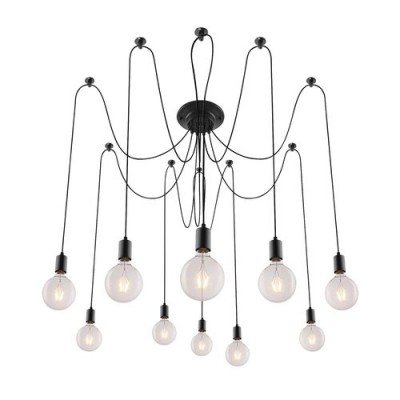Caspar pendant 10x60W,matte black