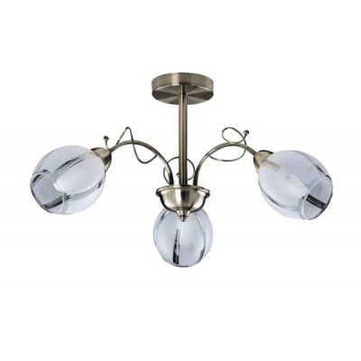 Joel 3arm chandelier E27 3x60W, bronz