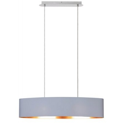 Monica pendantE27 2x60W,white/gold/chrom