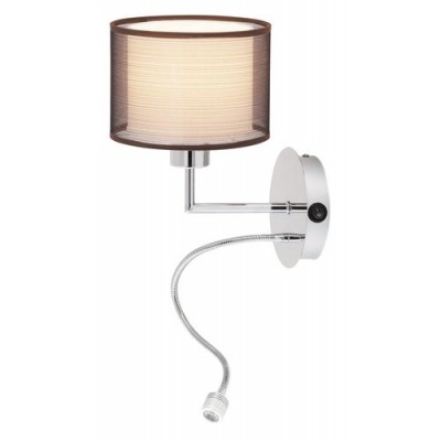 Anastasia wall E27 60W+LED1W chrome/brwn