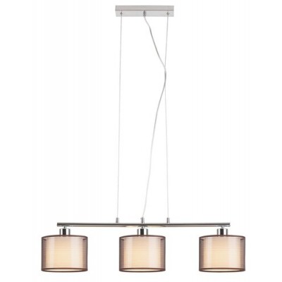 Anastasia pendant E27 3x60W chrome/brown