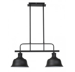 Caitlin pendant E27 2x60W,r.gold/black