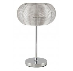 Meda table lamp, E27, 60W, silver