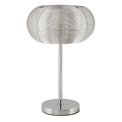 Meda table lamp, E27, 60W, silver
