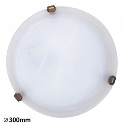 Alabastro ceilingD30 E27 60Wwhite/bronz