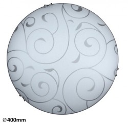 Harmony lux ceilingD40E27 2x60Wchrm/wht