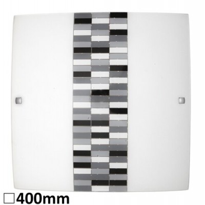 Domino ceiling400x400E27 2x60Wblc/wht/gr