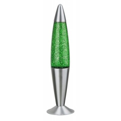 Glitter lavalamp E14 25W green