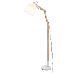 Thomas floor lamp E27 60W white+natural