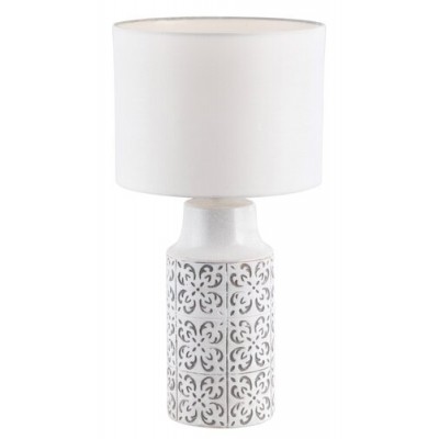 Agnes ceramic desk E27 1x40W,white/grey