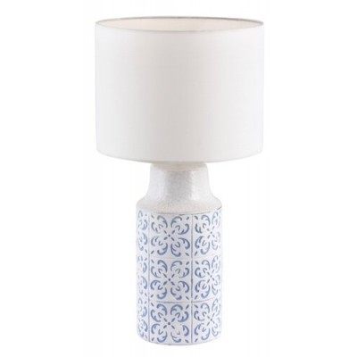 Agnes ceramic desk E27 1x40W,white/blue