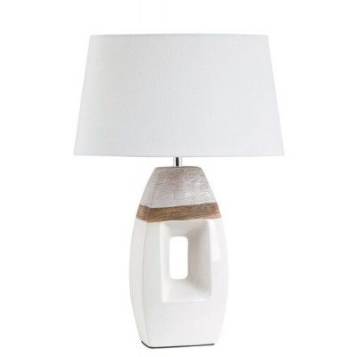 Leah ceramic lamp E27 40W brown/white