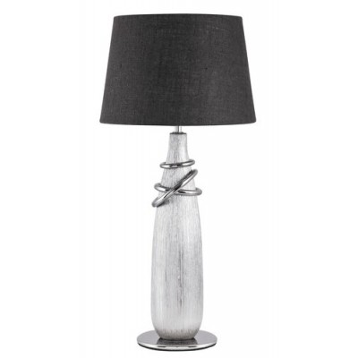 Evelyn ceramic lamp E27 40W silver/black