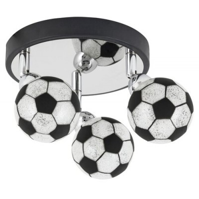 Frankie spot LEDG9 3x4W w.bulb,chr/blck