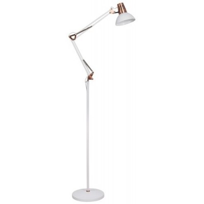 Gareth floor E27 1x40W,white/copper
