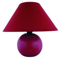 Ariel ceramic table lamp E14 40W, red