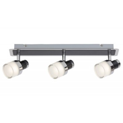 Harold, bathroom wall lamp, chrome/black/opal,  LED 15W 1200lm 4000K IP44 