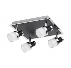 Harold, bathroom lamp, chrome/black/opal,  LED 20W 1600lm 4000K IP44 