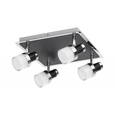 Harold, bathroom lamp, chrome/black/opal,  LED 20W 1600lm 4000K IP44 