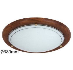 Fa Ufo ceiling D38 E27 2x60W oak opal