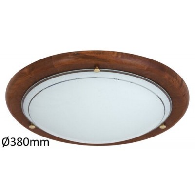 Fa Ufo ceiling D38 E27 2x60W oak opal