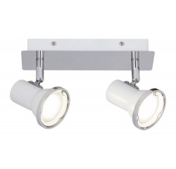 Steve spotLEDGU10 2x4,5Ww.bulb,wh/chIP44