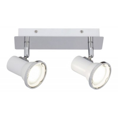 Steve spotLEDGU10 2x4,5Ww.bulb,wh/chIP44