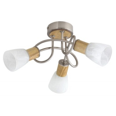 Gavin ceiling,3x40W,IP20,satinchr/beech