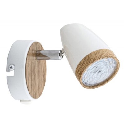 Karen spot,1x4W,w. bulb,white/beech