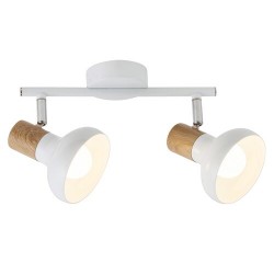 Holly spot E14 2x40W,white/beech Holly spot E14 2x40W,white/beech