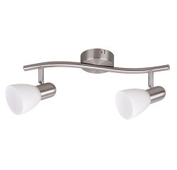 Soma spot E14 2x40Wsatin chrome opal Soma spot E14 2x40Wsatin chrome opal