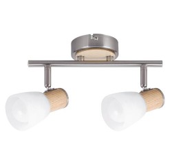 Gavin spot E14 2x40W s.chrome, beech