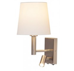 Harvey wall lamp E27 40W+LED3W s.chrome