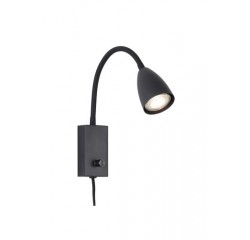 Mika Spot GU10 MAX 25W textile cabel black Mika Spot GU10 MAX 25W textile cabel black
