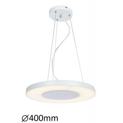 Milton pendant, white, LED 24W 2000lm, 4000k, with remote controller dimmable
