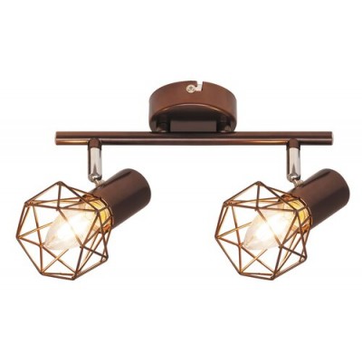 Odin spot lamp E14 2x max40W metal brown