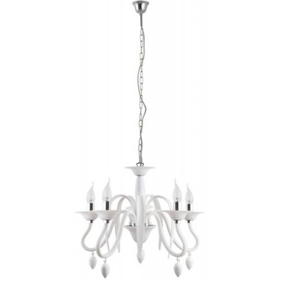 Madeleine pendantE14 5x40W,white/chrome