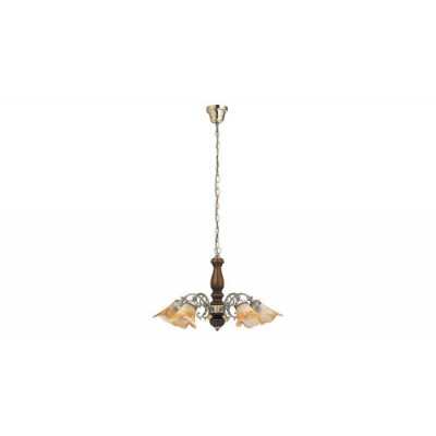 Rustic3 5arm chand. E14 5x40W bronz-nut