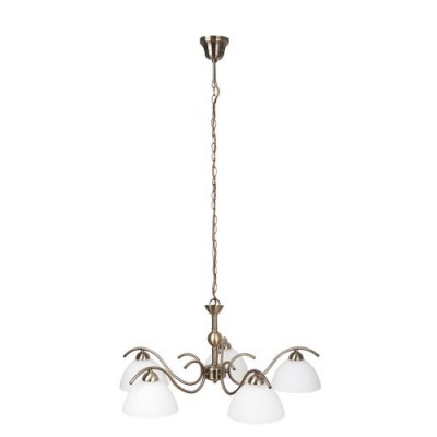 Aurelia 5arm chand. E27 5x60W bronze/wht