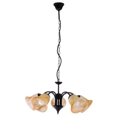Colette 5arm chand. E14 5x40W a. brown Colette 5arm chand. E14 5x40W a. brown