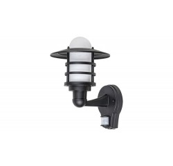 Darrington, outdoor wall lamp, black, E27 1X MAX 20W IP44 buld.excl., with sensor