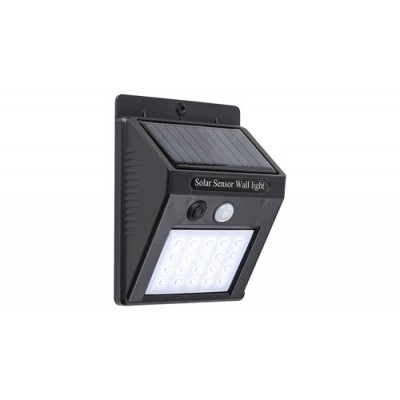 Ostrava, outdoor solar lamp, black, built-in LED 2W 170lm IP65 with sensor