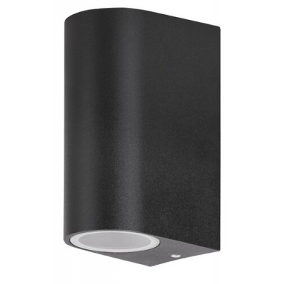 Chile garden wall GU10 2x35W black IP44