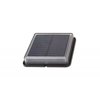Bilbao,outdoor solar lamp, black, built-in LED 1,5W 4000K, IP67, 110x110mm