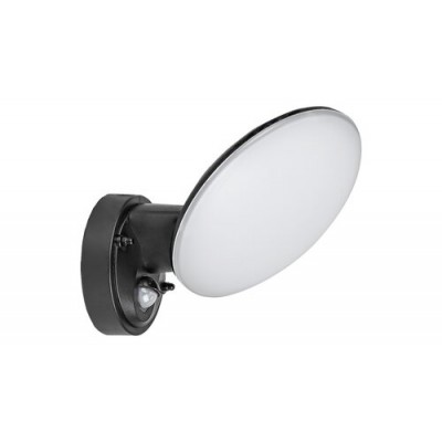 Varna, outdoor wall lamp, black, built-in  LED 12W 720lm 4000K IP54, with sensor