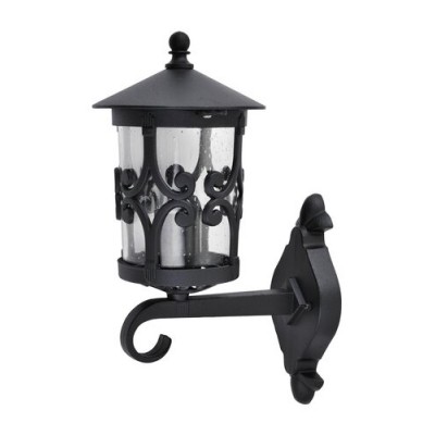 Palma garden wall up E27 100W black IP23