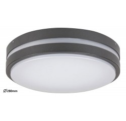 Hamburg, outdoor wall lamp, antrachite/white, built-in LED 12W 900lm 4000K, IP44 D280mm