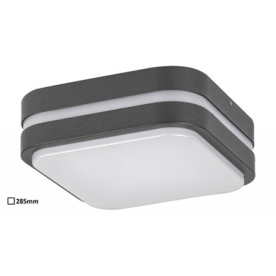 Hamburg, outdoor wall lamp, antrachite/white, built-in LED 12W 900lm 4000K, IP44 285x285mm